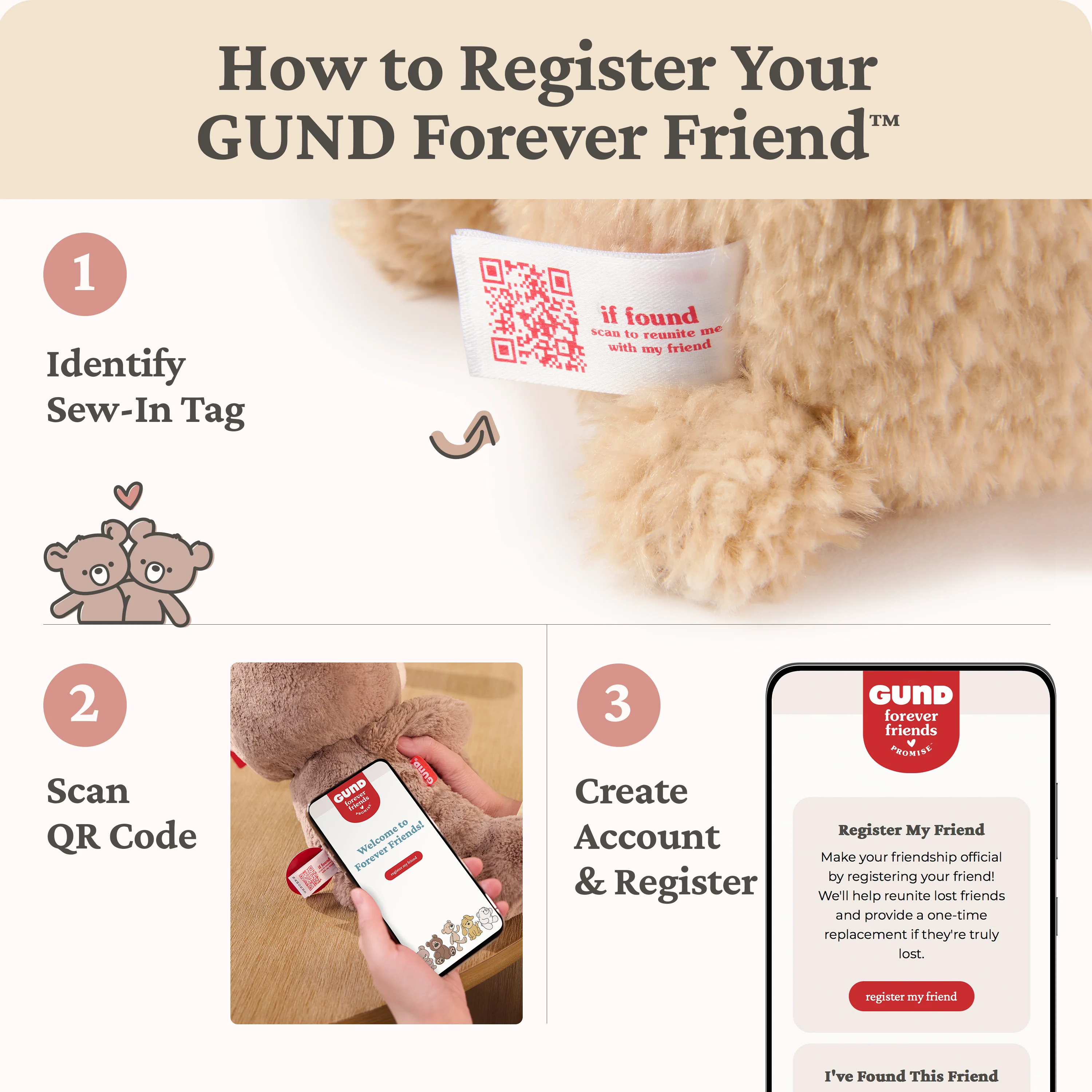 GUND Forever Friends Promise: Snuffles Bear - Image 8